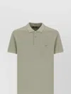 Fay Short Sleeves Cotton Polo Shirt In Green