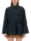 Fay Short Trench Coat In Black