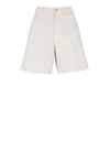 Fay Cotton Bermuda Shorts In Neutral