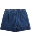 Fay Bermuda Shorts High Waist In Blue