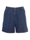 Fay Bermuda Shorts High Waist In Blue