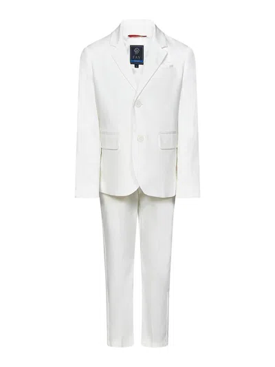 Fay Kids' Single-breasted Blazer In White