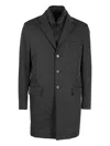 Fay Single-breasted Coat In Black