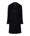 Fay Single-breasted Coat In Black