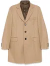 Fay Darted Silhouette Tailored Wool Coat In Braun