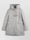 Fay Toggle Double-breasted Coat In Gray