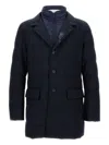 Fay Single-breasted Padded Coat In Blue