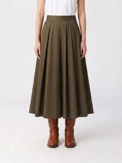 Fay Skirt Woman Color Forest Green In Brown