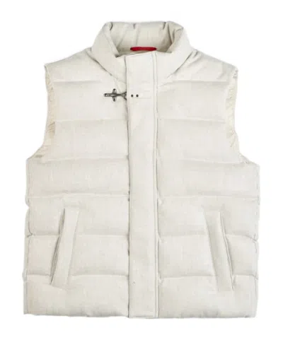Fay Sleeveless Down Jacket Vest In White