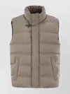 Fay Sleeveless High Neck Padded Front Pockets Coat In Neutral