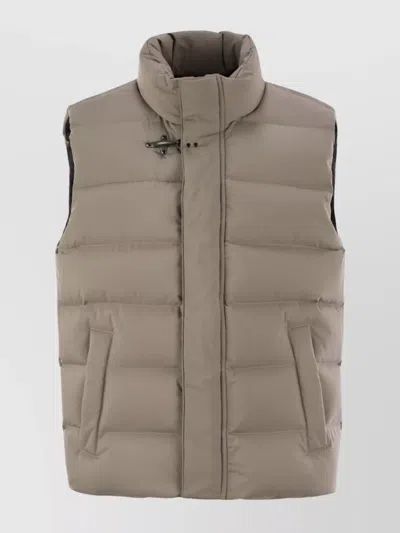 FAY SLEEVELESS HIGH NECK PADDED FRONT POCKETS COAT