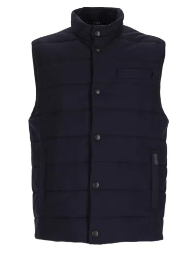 Fay Sleeveless Padded Polyamide-blend Vest In Blue