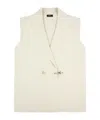 Fay Sleeveless Vest In White