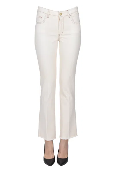 Fay Slightly Flared Leg Jeans In White