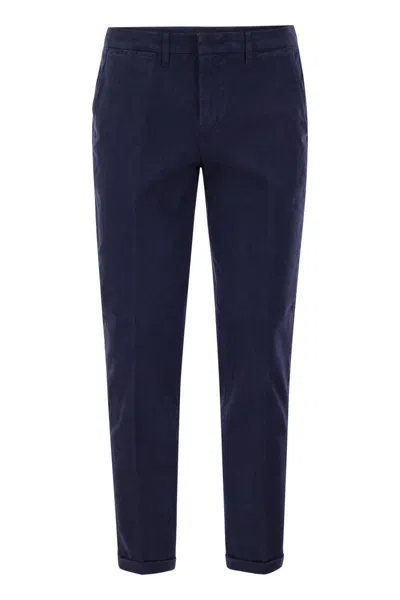 Fay Slim 5-pocket Trousers In Blue