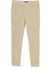 Fay Men Slim Fit Gabardine Trousers In Neutral