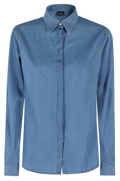 Fay Slim Denim Shirt