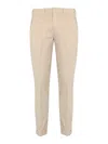 Fay Slim Fit Cotton Gabardine Trousers In Multi