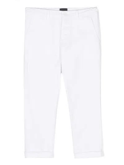 Fay Kids' Slim-fit Trousers In White