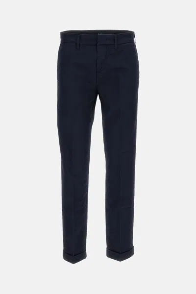 Fay Slim-fit Stretch-cotton Pants In Blue