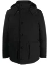 Fay Slouch-hood Padded Jacket In Black