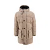 Fay Beige Polyester Down Jacket Man In Beige