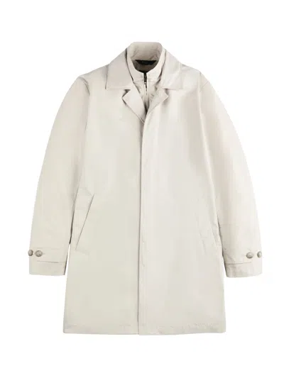 Fay Sophisticated Mini Coat For Men In White