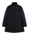 Fay Romantic Coat In Black In Soft Wool Blend Fabric In Black