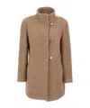 Fay Stand-collar Coat In Brown