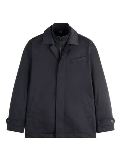 Fay Stand Up-collar Button-up Jacket In Blue