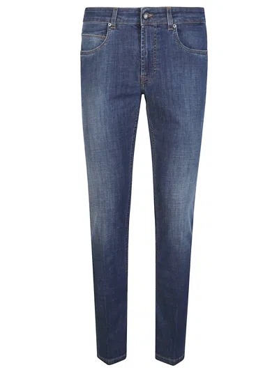 Fay Standard Cotton-blend Jeans In Blue