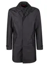 Fay Black Morning Coat With Classic Collar In Black