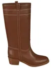 Fay Elegantly Crafted Leather Boot In Brown