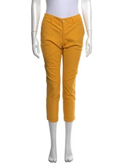 Pre-owned Fay Straight Leg Pants In Yellow