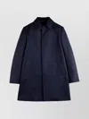 Fay Straight Wool-cashmere Blend Coat With Side Pockets In Blue