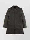 Fay Straight Wool-cashmere Blend Coat With Side Pockets In Grey