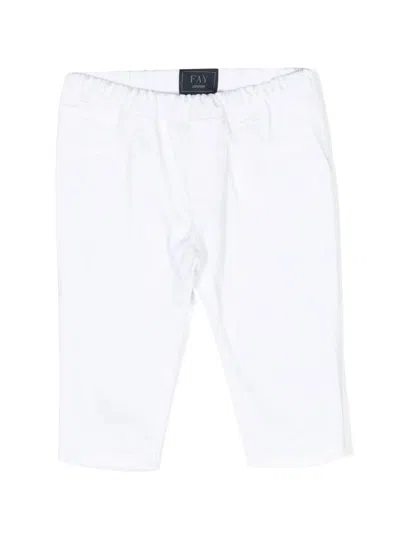 Fay Babies' Stretch-cotton Chinos In White