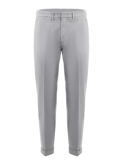 Fay Gabardine Trousers In Grigio