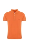 Fay Polo Db Collar Piquet Polo In Salmone