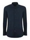 Fay Tailored Long Sleeves Cotton Shirt In Blue