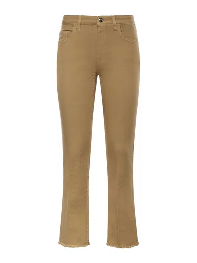 Fay Stretch Cotton Skinny Pants In Brown
