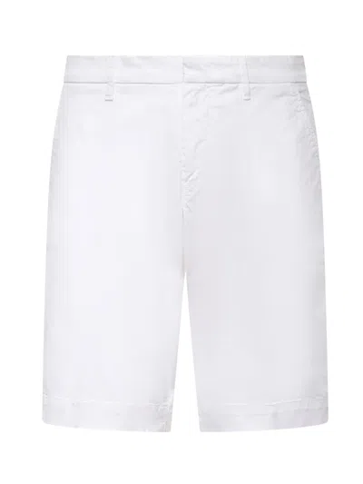 Fay Stretch Gabardine Bermuda Shorts In White
