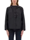 Fay Blue Waterproof Parka Jacket In Black