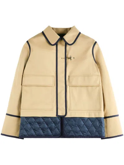 FAY FAY STRETCH GABARDINE CABAN JACKET