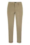 Fay Stretch Gabardine Slim Trousers