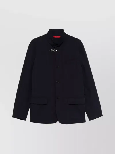 FAY STRETCH NYLON JACKET WITH METAL CLASP DETAIL