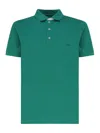 Fay Green Polo Piquet Stretch Bicolor In Green