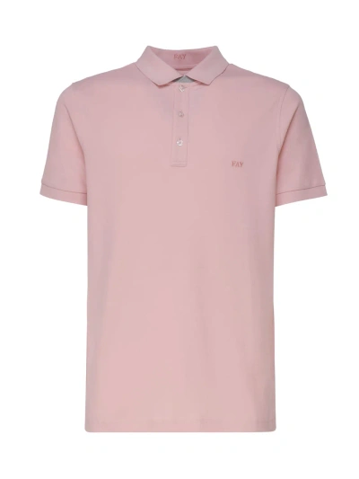 Fay Stretch Polo Shirt In Nude & Neutrals