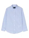 Fay Stripe-pattern Long-sleeve Shirt In Blau