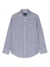 Fay Stripe-pattern Shirt In Blau